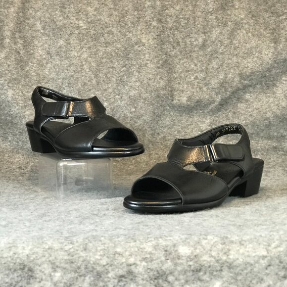 SAS Women's Suntimer Tripad Comfort Open Black Toe Leather Sandals - Picture 2 of 11